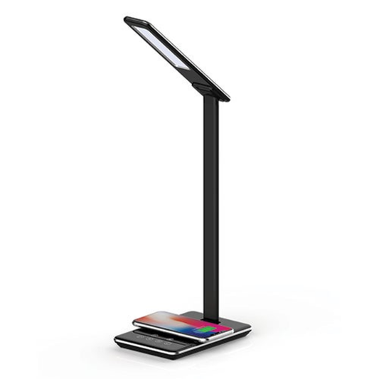 LED DESK LAMP W/ QI WIRELESS CHARGER BLACK